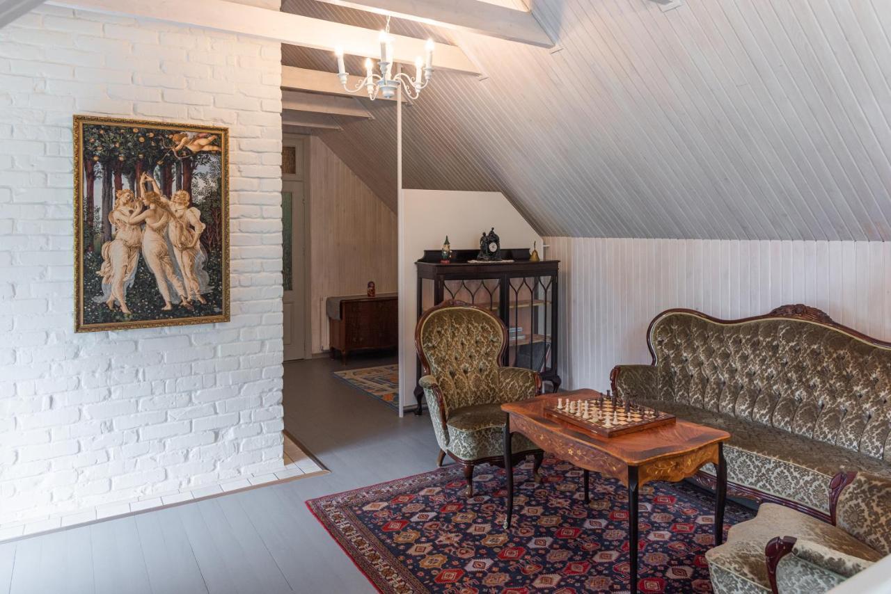 Namelis Prie Sirvintos Upes Su Pirtimi Villa Exterior foto