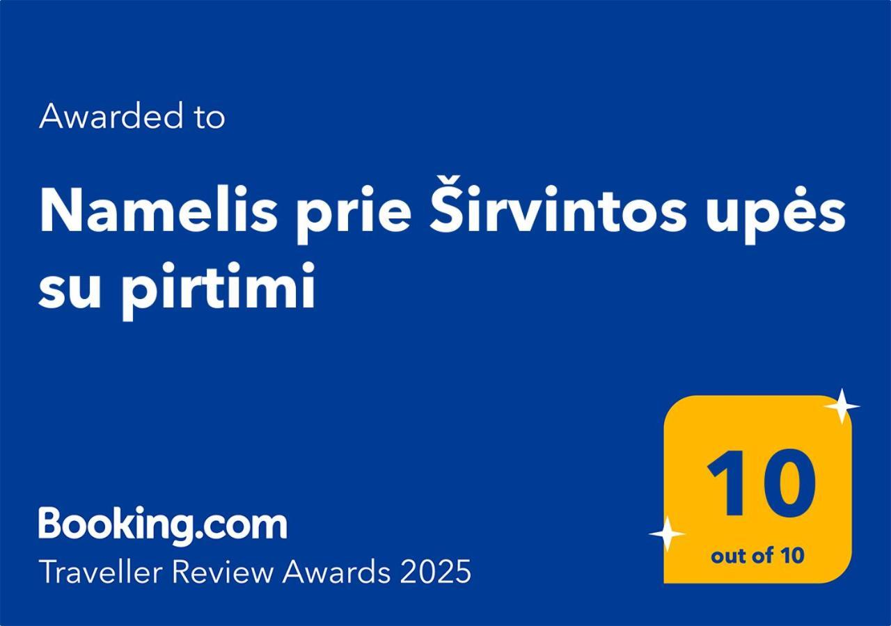 Namelis Prie Sirvintos Upes Su Pirtimi Villa Exterior foto
